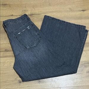 Universal Thread Womens Charcoal Mid Rise Super Wide Leg Jeans